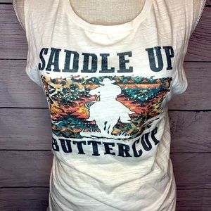 Saddle Up Buttercup Tank